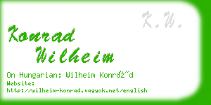 konrad wilheim business card